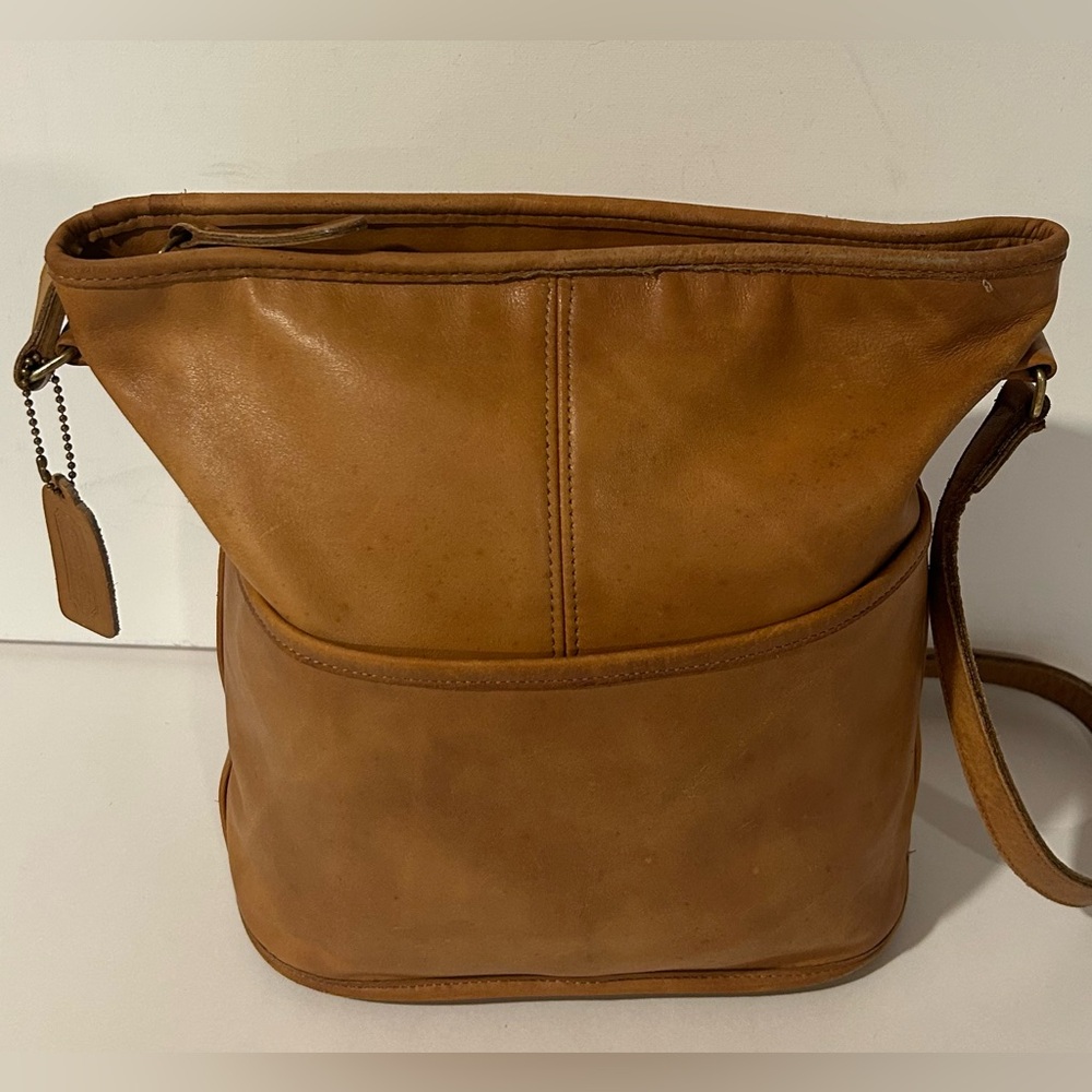 Vintage Coach Brown Leather Bucket Bag Crossbody Legacy Made USA - Picture 15 of 16
